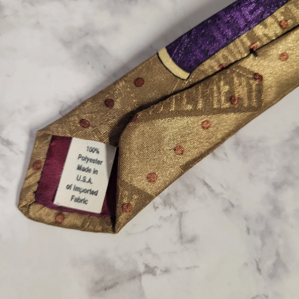 Vintage Home Improvement TV Show Tie‎ Tim's Garage Workshop Tools Tan Brown 90s